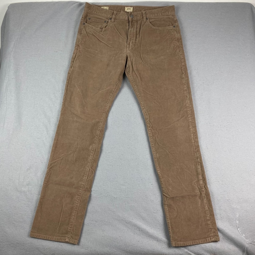 J Crew 770 Corduroy Pants Mens 34x34 light brown Straight Fit 5 Pocket
